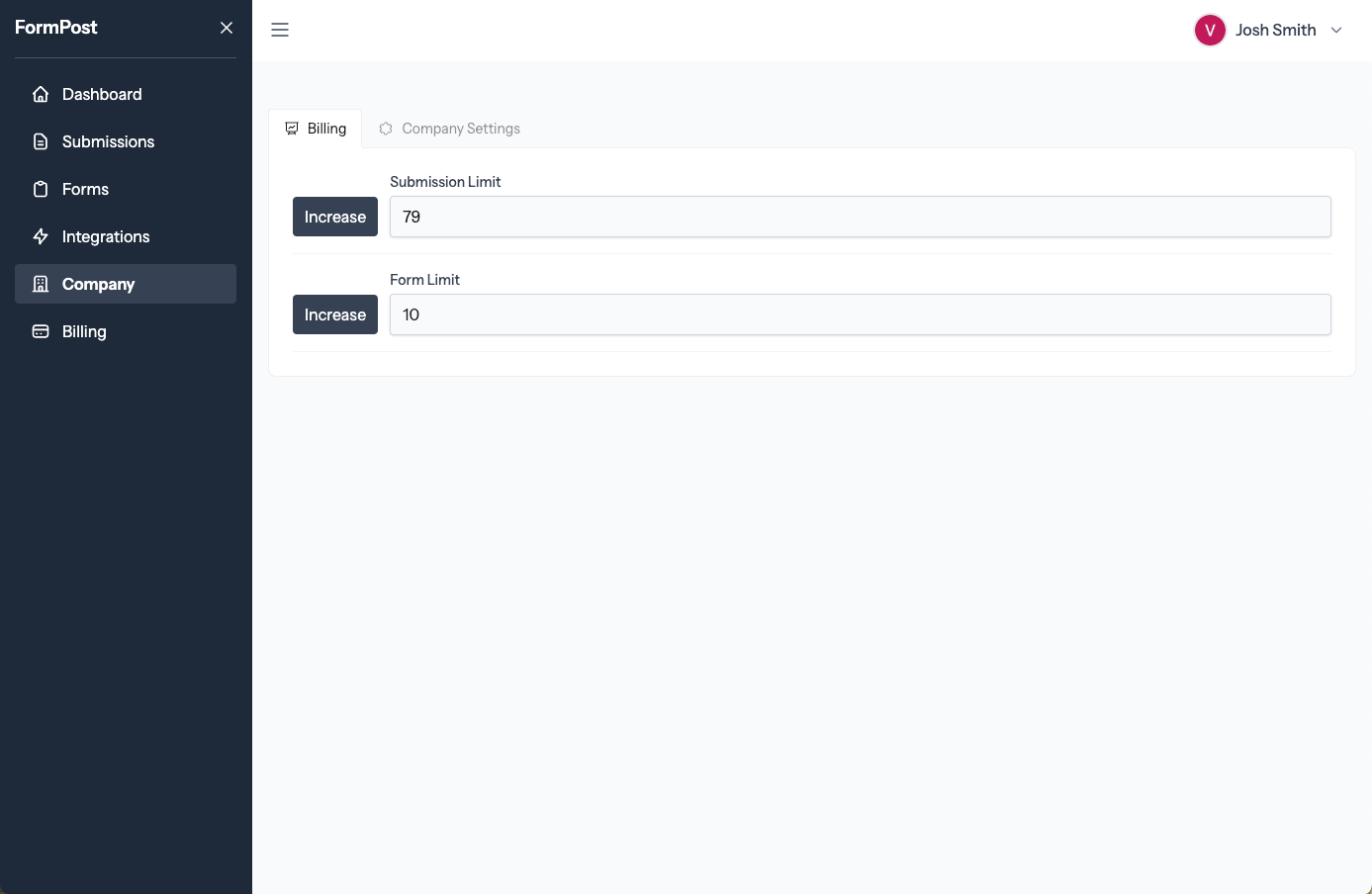 Dashboard overview