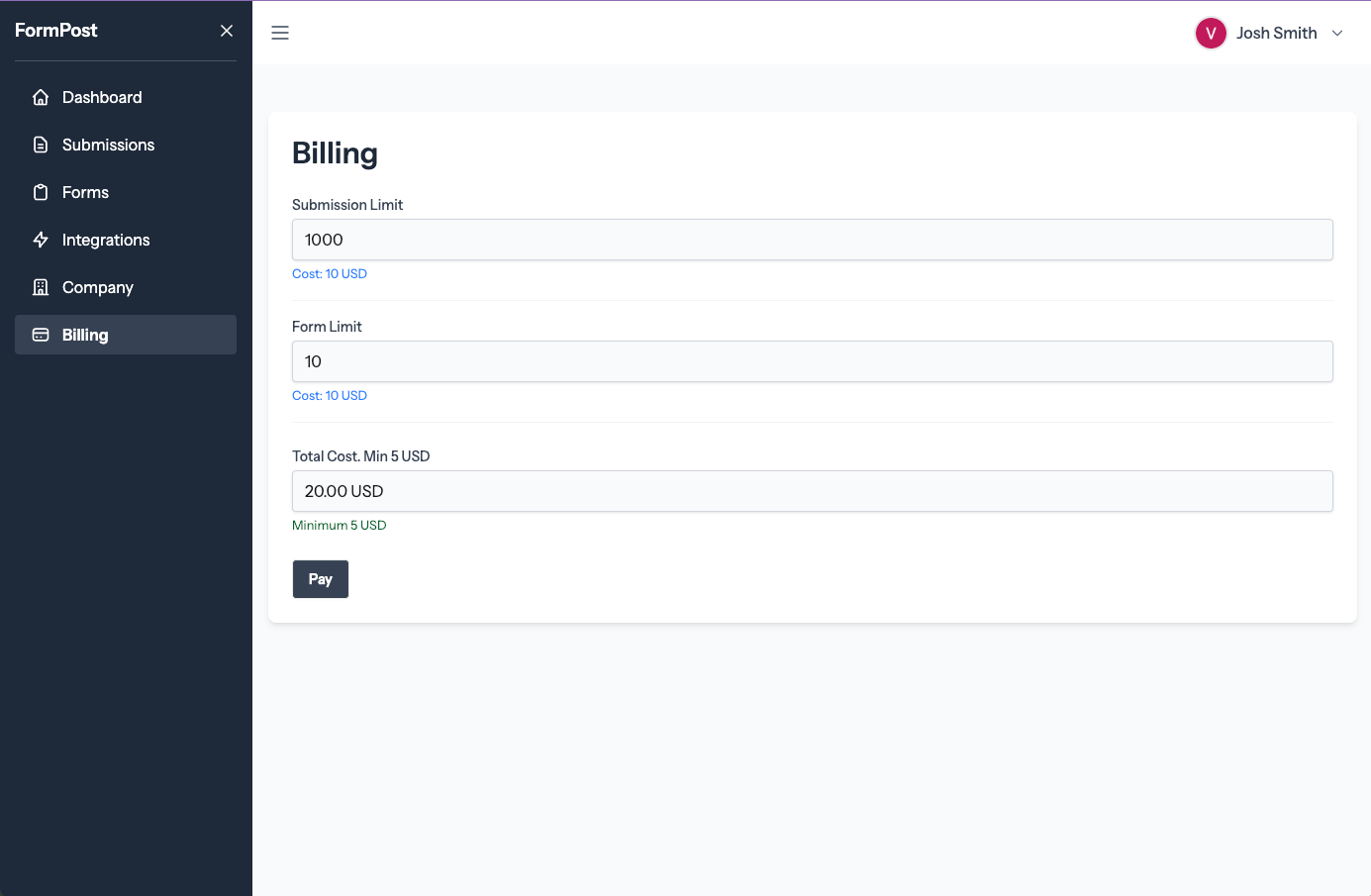 Dashboard overview
